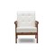 Baxton Studio Mid-Century Masterpieces Club Chair - White 115-6236 - alternate 5
